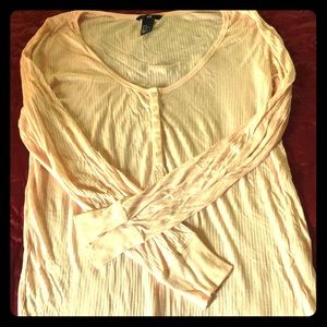 H&M long sleeve burnout Henley tee/tunic (T-6)